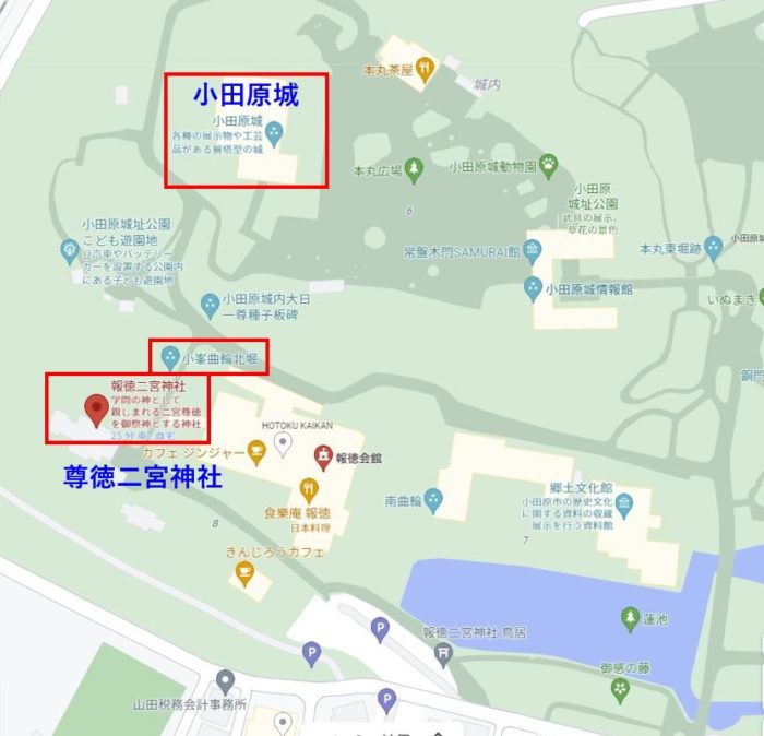 報徳二宮神社のマップ