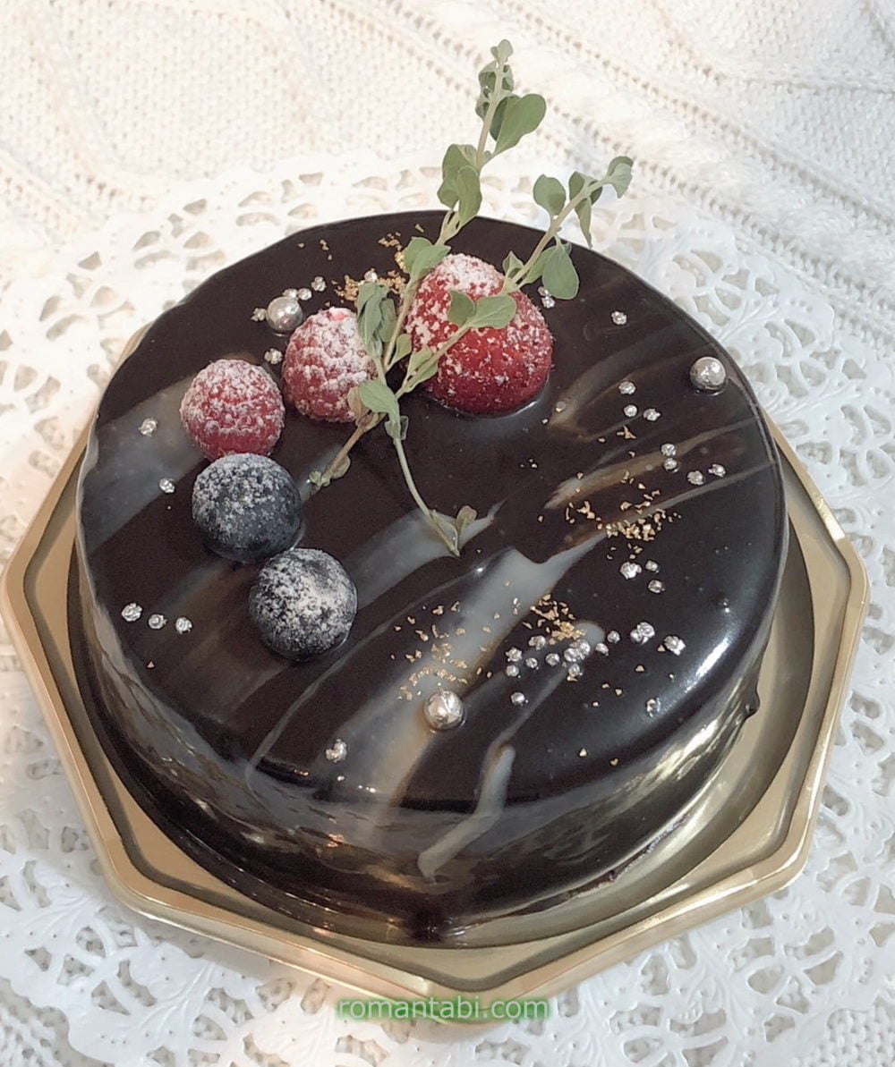 熱海パールスター・ウンジ オーシャンブリーズのチョコレートケーキ