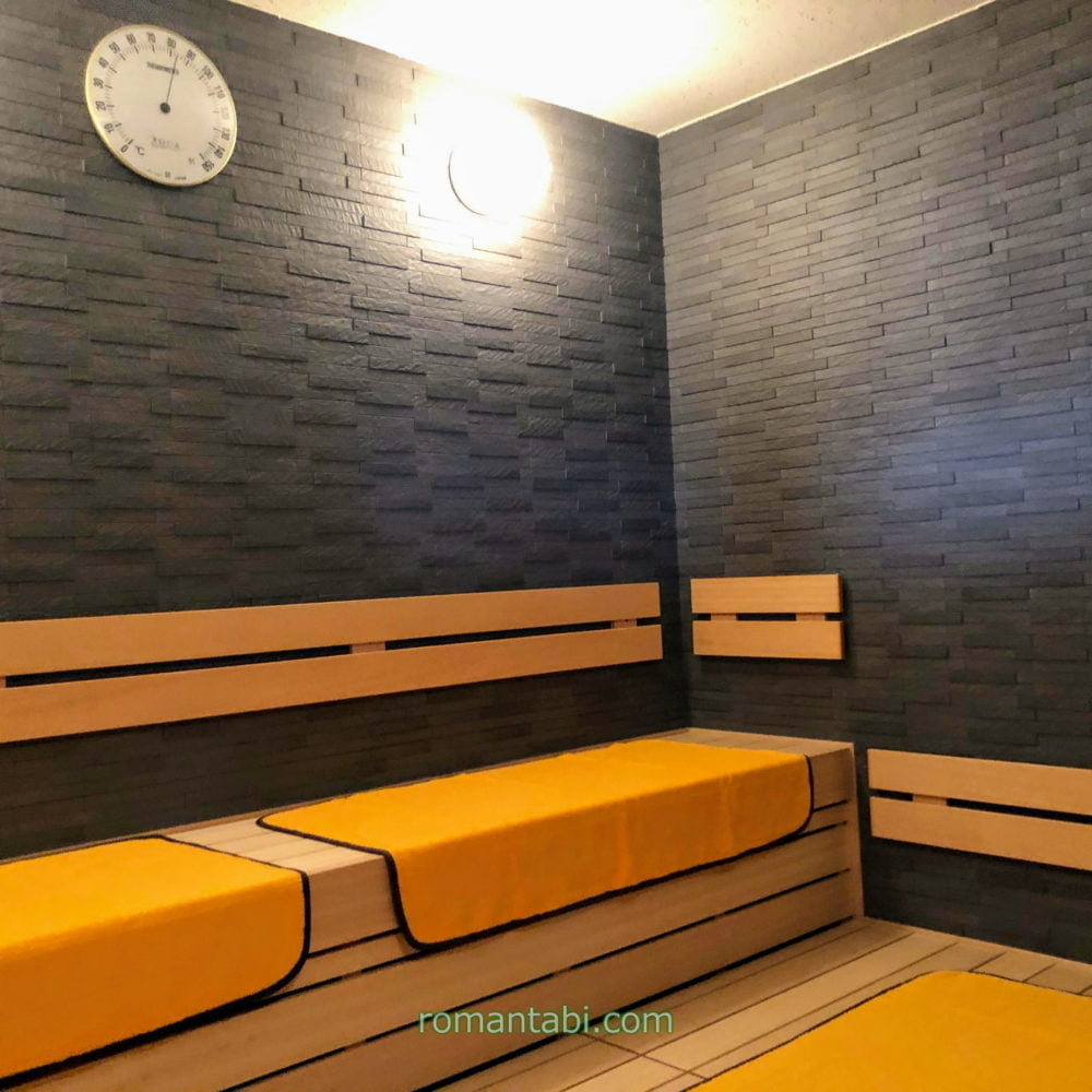 熱海パールスターホテル－インフィニティバス(温泉)のドライサウナの中