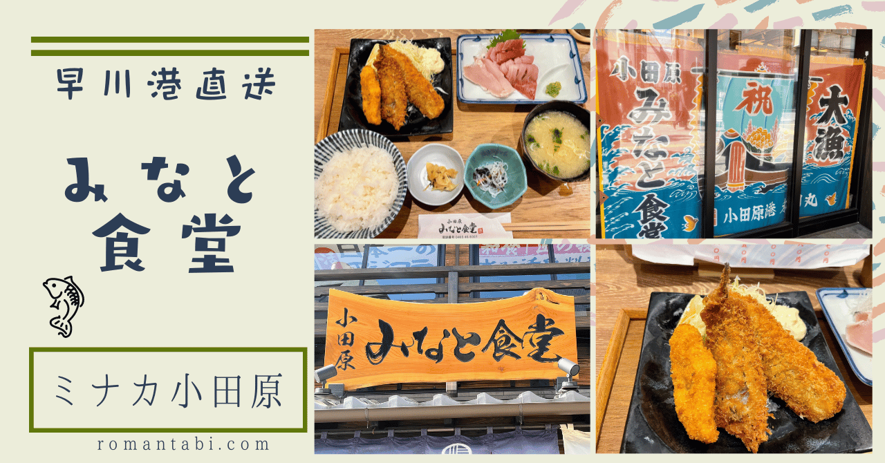 ミナカ小田原の小田原みなと食堂で新鮮魚定食や海鮮丼メニュー