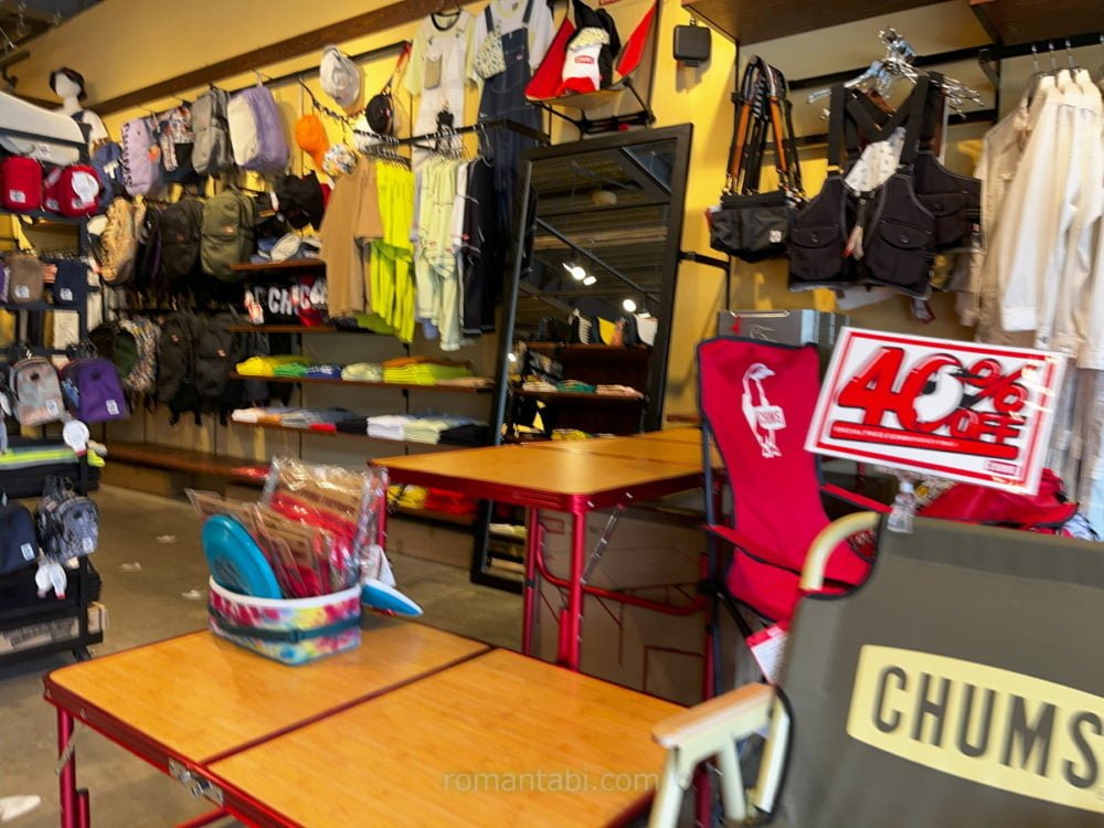 御殿場アウトレットのChums ( チャムス )店内