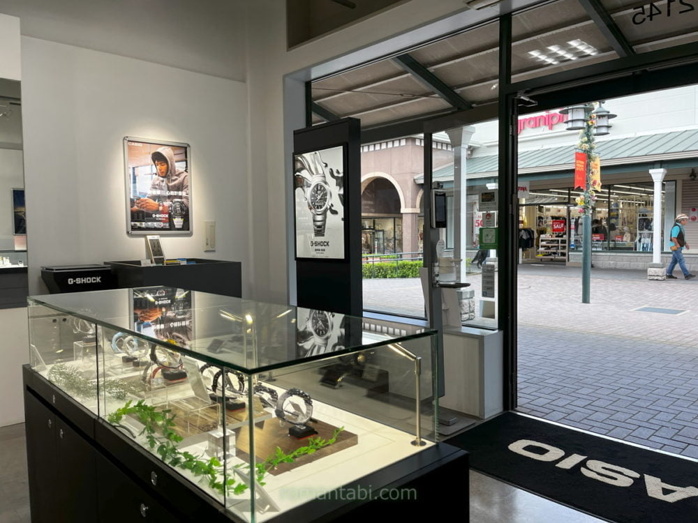御殿場アウトレットのCasio Watch（カシオ ウォッチ）店内
