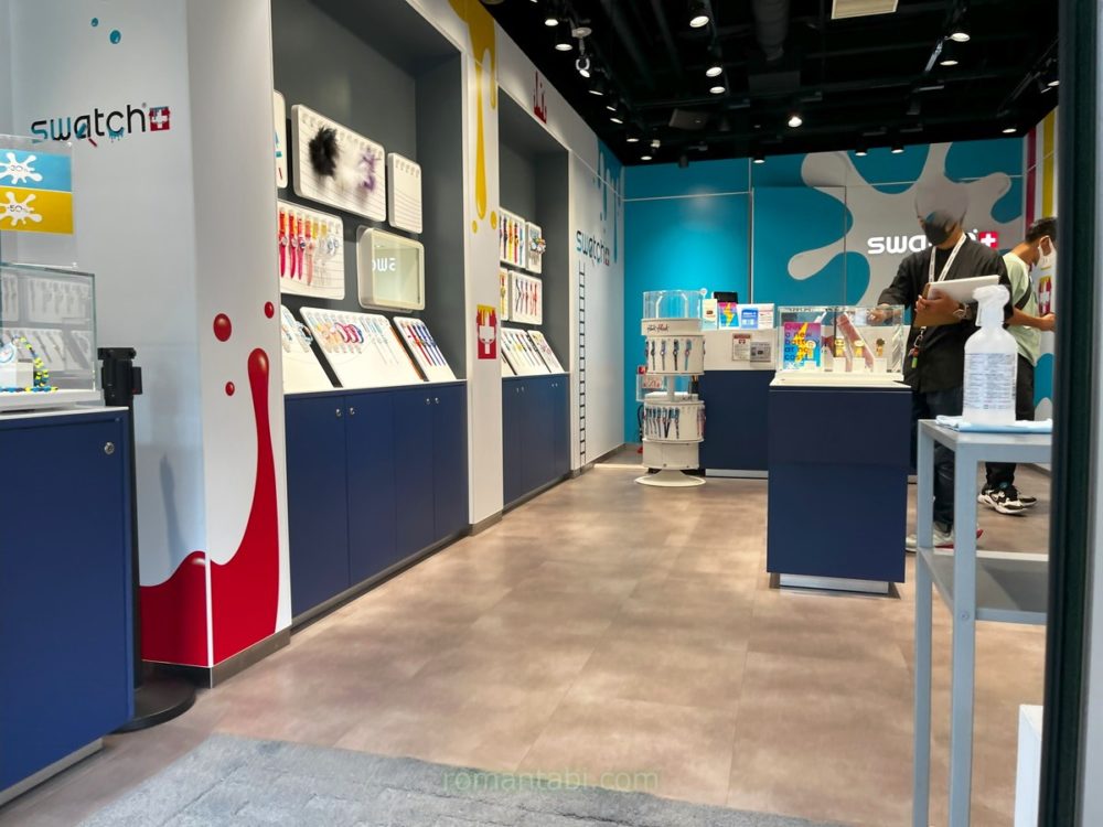 御殿場アウトレットのSwatch(スウォッチ)店内