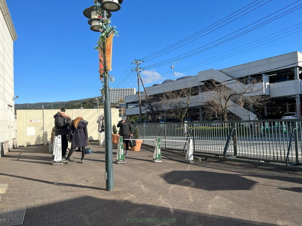 Smoking Area in WEST ZONE: Near P2 Parking Lot at Gotemba Outlet