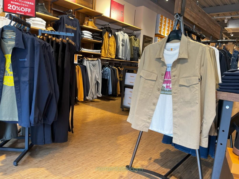 御殿場アウトレットのTimberland ( ティンバーランド )店内