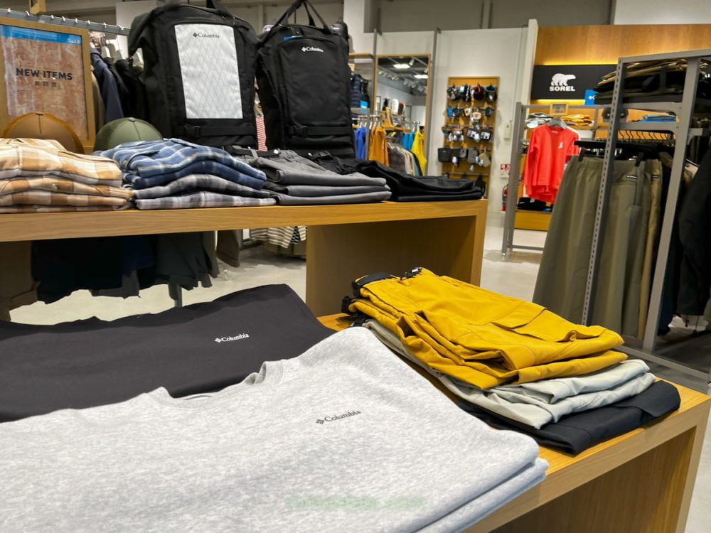 御殿場アウトレットのColumbia Sportswear店内