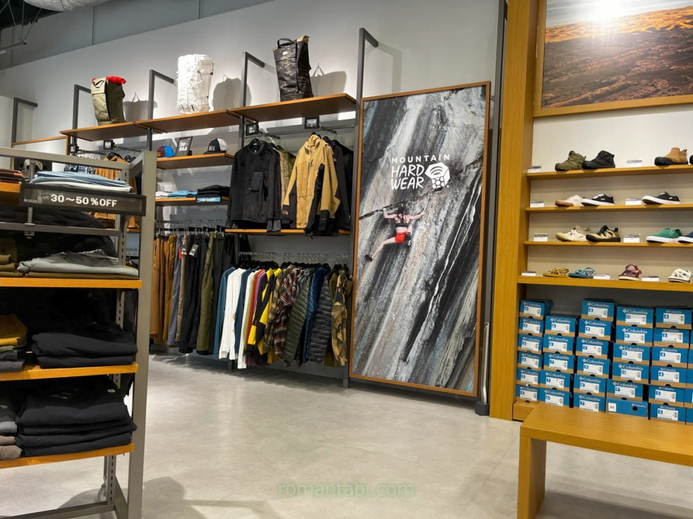 御殿場アウトレットのColumbia Sportswear店内
