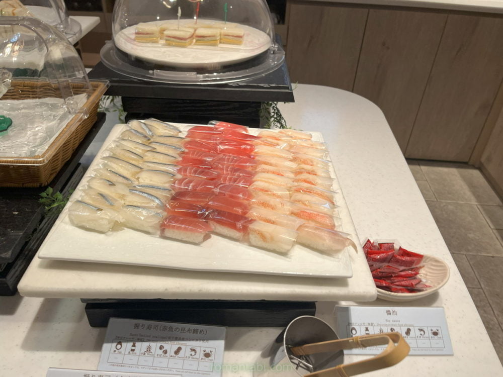 グランドニッコー東京ベイ舞浜のビュッフェカウンターの寿司