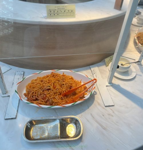グランドニッコー東京の朝食・キッズコーナーのスパゲティー