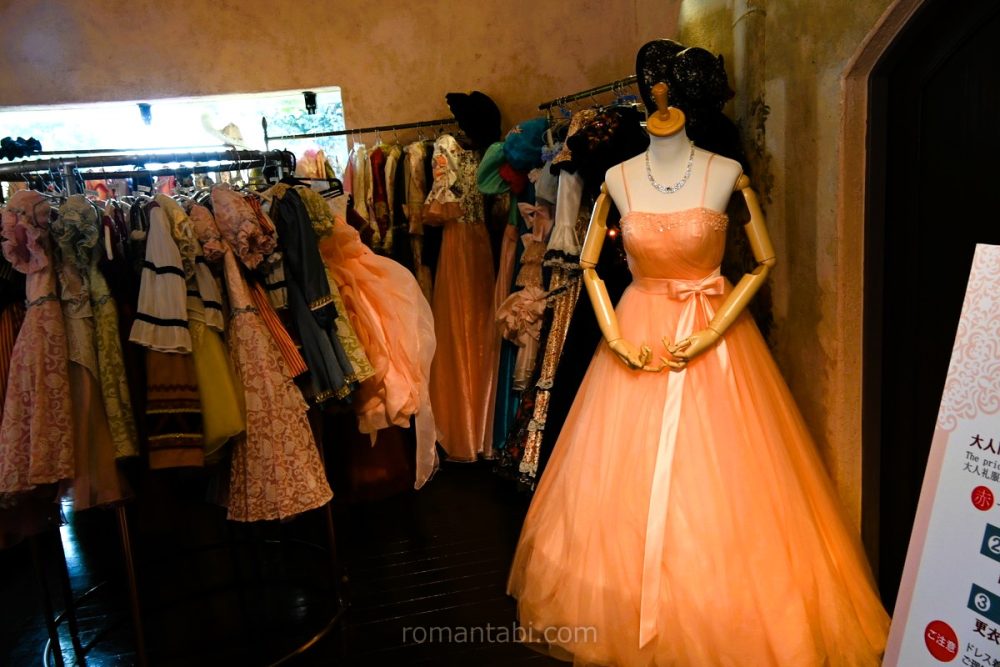 音楽と森の美術館のプリンセス体験とドレスアップ