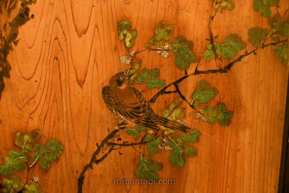 小田原城・花鳥図 岡本秋暉筆