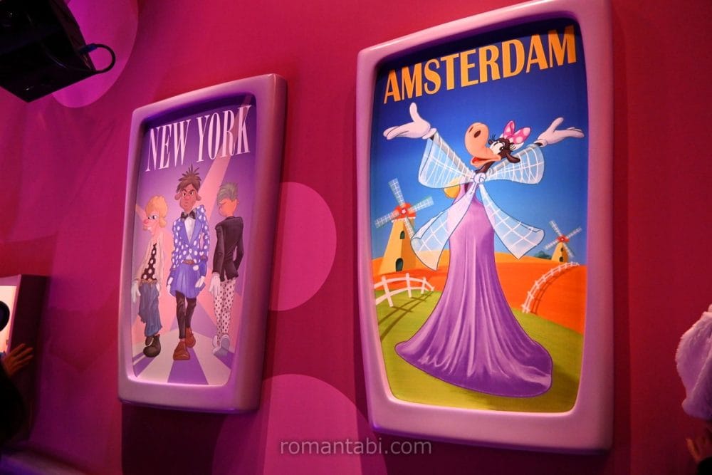 ミニーのスタイルスタジオの入口のポスター