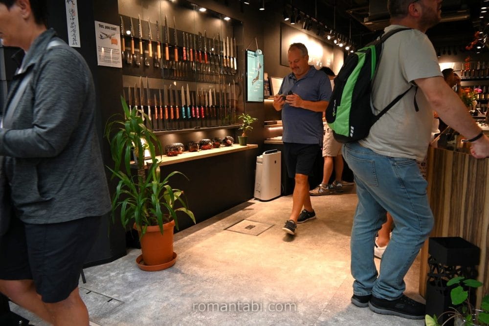 Knife Selection on Nakamise Street