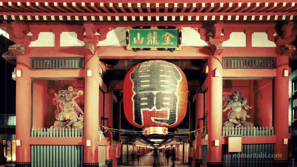 浅草・雷門の夜