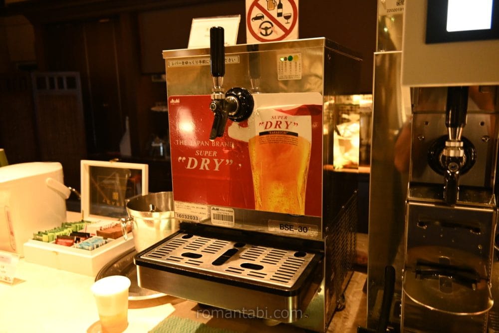 オリエンタルホテル東京ベイのラウンジのビールサーバー