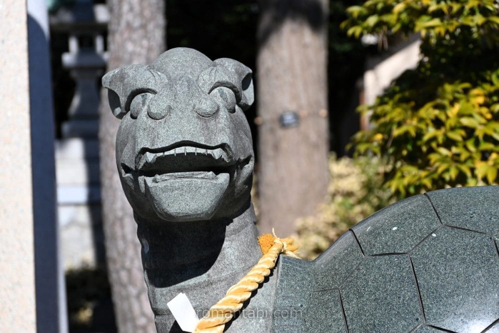 亀有香取神社の亀のオブジェクト